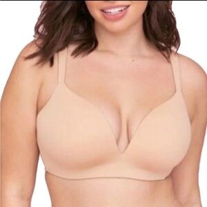 •Cacique• Nude Simply wire free plunge bra